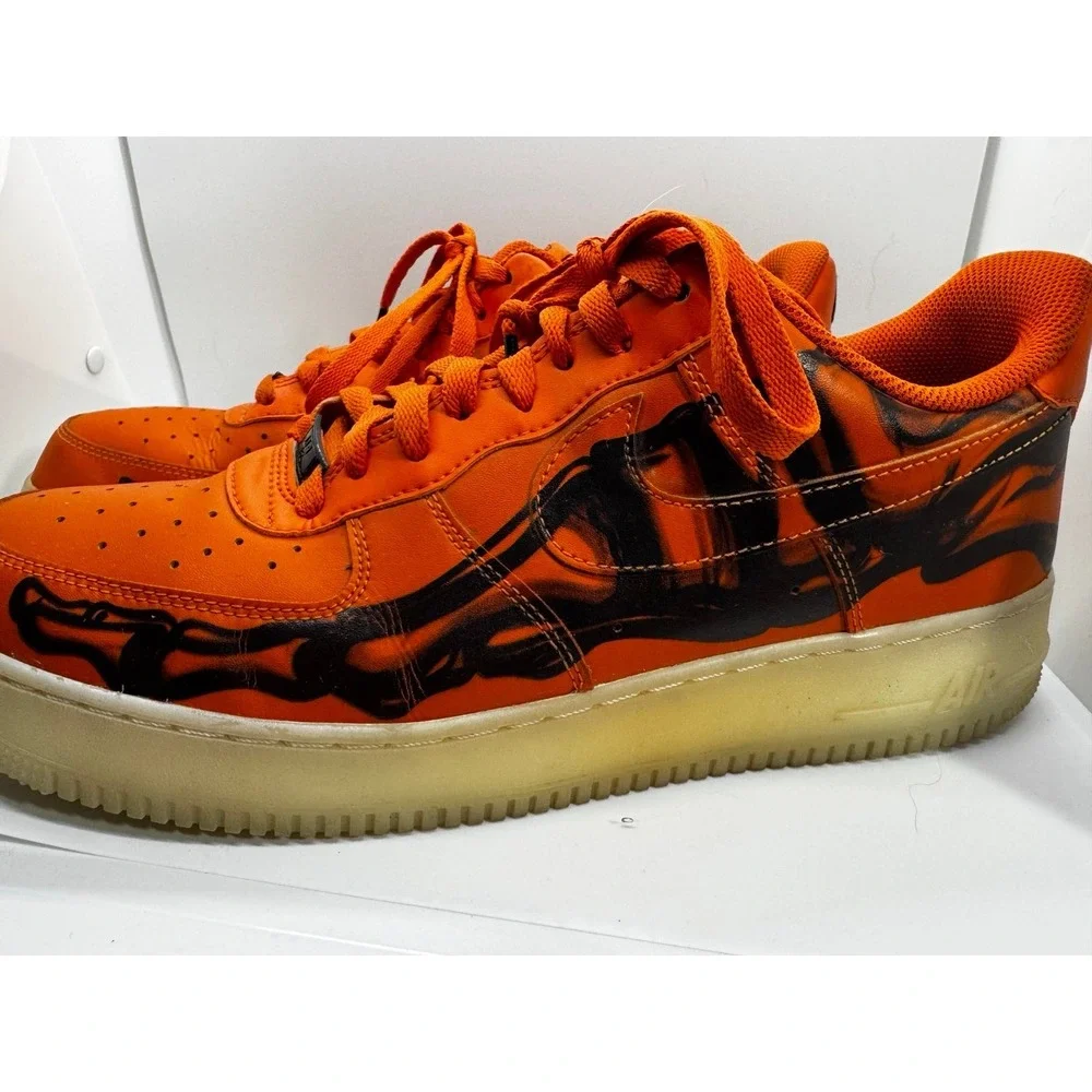 NIKE AIR FORCE 1 '07 SKELETON QS STARFISH CU8067-800 MENS SIZE 13 EUC A15